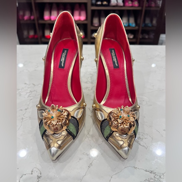 Dolce & Gabbana Shoes - Dolce & Gabbana colorblock pattern D’Orsay pumps 100mm, size 36.5